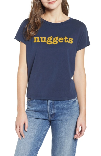 Mother The Boxy Goodie Goodie Supima Cotton Tee In Navy