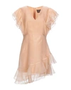 Space Style Concept Short Dress In Apricot