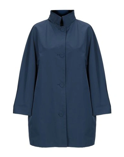 Aspesi Overcoats In Dark Blue