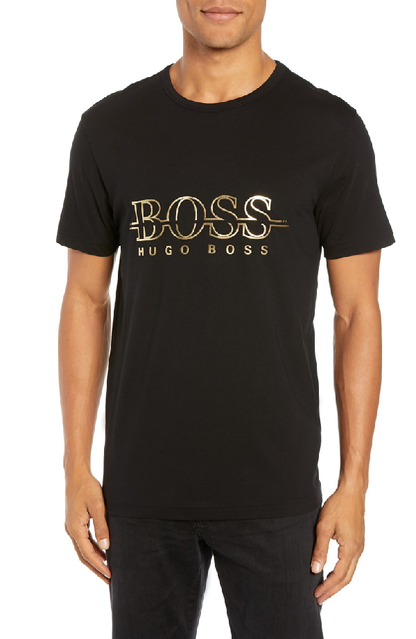 Hugo Boss Regular Fit Gold Logo T-shirt 