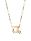 Zoë Chicco Diamond & 14k Yellow Gold Initial Pendant Necklace In Initial G