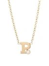 Zoë Chicco Diamond & 14k Yellow Gold Initial Pendant Necklace