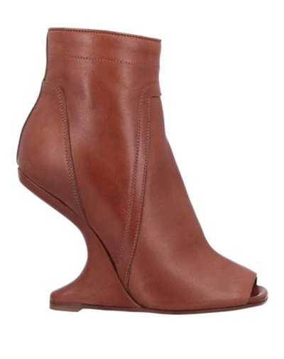 Rick Owens Ankle Boot In Tan