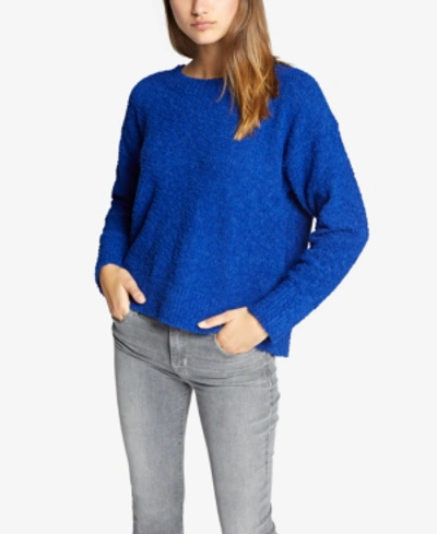 Sanctuary Teddy Textured Knit Sweater In Electric Blue
