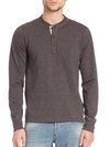 Rag & Bone Standard Issue Basic Henley In Pewter