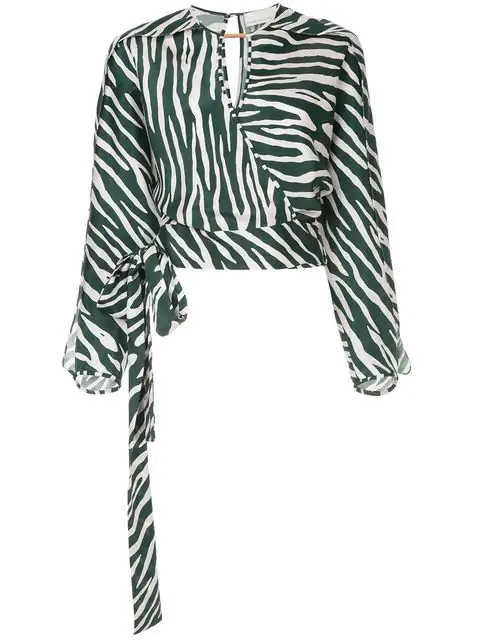 zebra wrap top