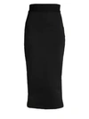 Fendi Knit Logo Stripe Pique Jersey Pencil Skirt In Black