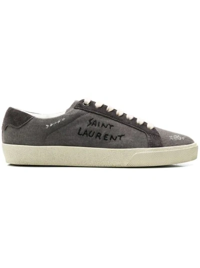 Saint Laurent Court Classic Sneakers In Grey