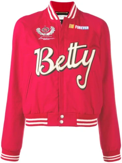 Saint Laurent Betty Varisty Jacket In Red