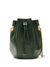 Saint Laurent Small Talitha Leather Bucket Bag In Green