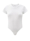 Re/done 1960s Cotton-jersey Thong Bodysuit In Optic White