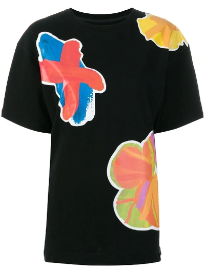 House Of Holland Floral Print T-shirt - Black