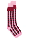 Marni Square Pattern Socks In Pink