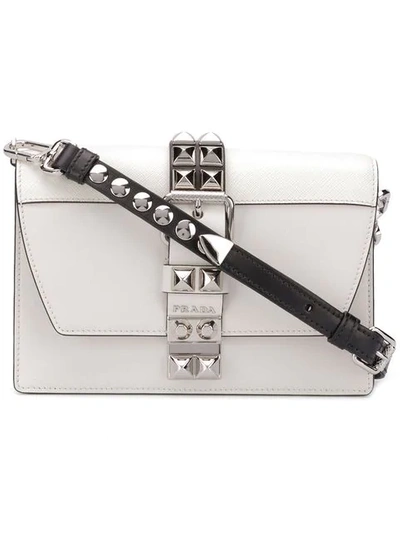 Prada Small Elektra Crossbody Bag In White