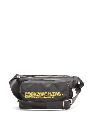 Calvin Klein 205w39nyc Embroidered Belt Bag In Grey
