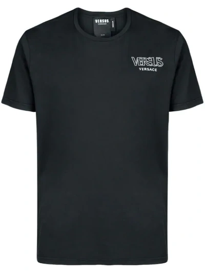 Versus Chest Logo T-shirt In Black