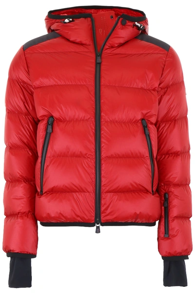 Moncler Grenoble Padded Down Hooded Jacket In Bordeaux