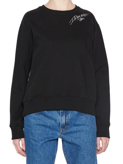 Ih Nom Uh Nit Logo Shoulder Print Sweater In Black