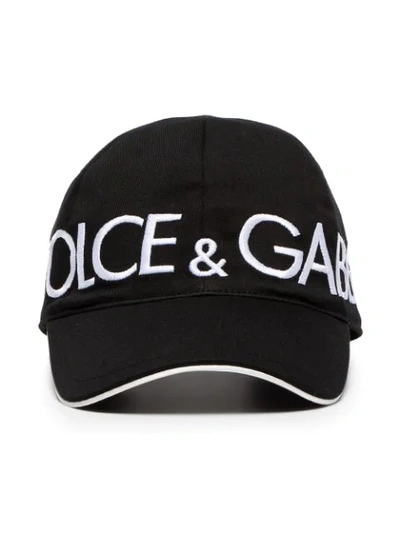 Dolce & Gabbana Baseballkappe Mit Aufgesticktem Logo In Black