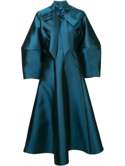 Greta Constantine Oversized Midi Dress In Blue