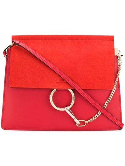Chloé Faye Shoulder Bag In Red