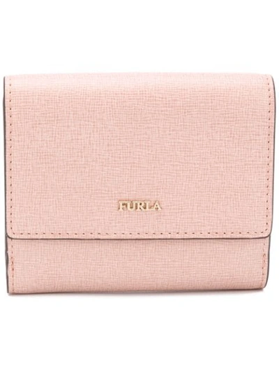 Furla Textured Wallet In Pink