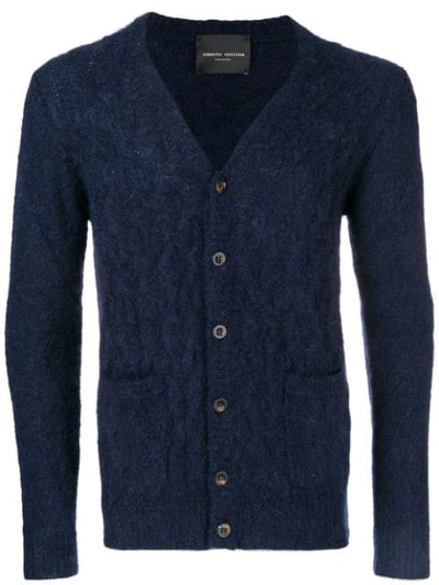 Roberto Collina Cable-knit Cardigan - Blue
