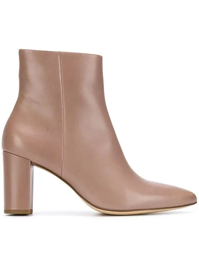 Hogl Pointed Ankle Boots In Neutrals