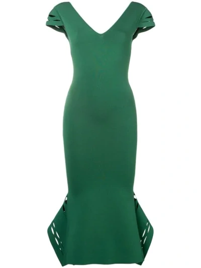 Roland Mouret Ruffle Detail Dress - Green