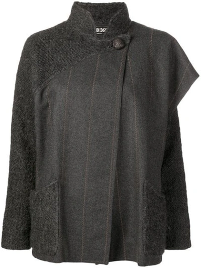 Fendi Vintage Stitch Panelled Cape - Grey