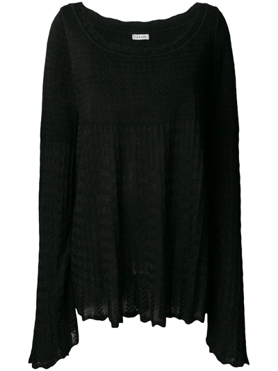 Pre-owned Alaïa 1990's Knitted Empire Blouse In Black