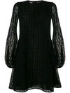 Giamba Laser Cut Layer Dress In Black