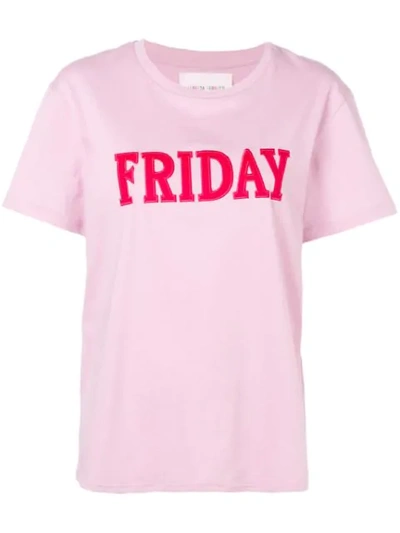 Alberta Ferretti Days Of The Week Friday T-shirt In Pink