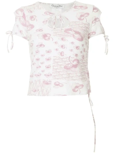 Pre-owned Dior Short Sleeve Top In White