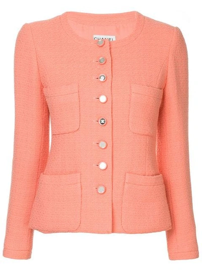 Pre-owned Chanel Vintage Long Sleeve Coat Jacket - Pink