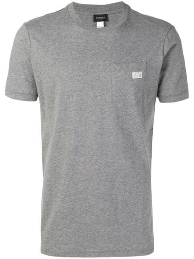 Diesel Classic T-shirt In Grey