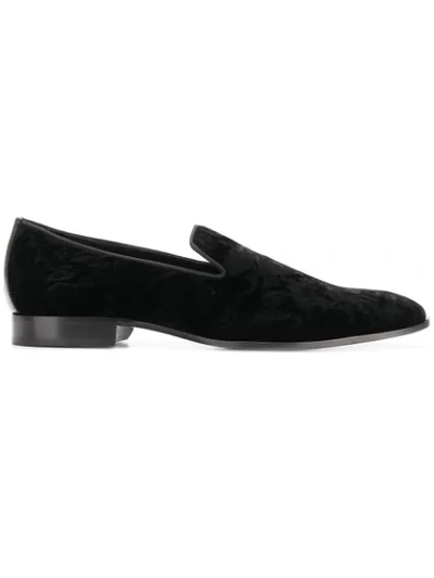 Jimmy Choo Slip-on Loafers In Black