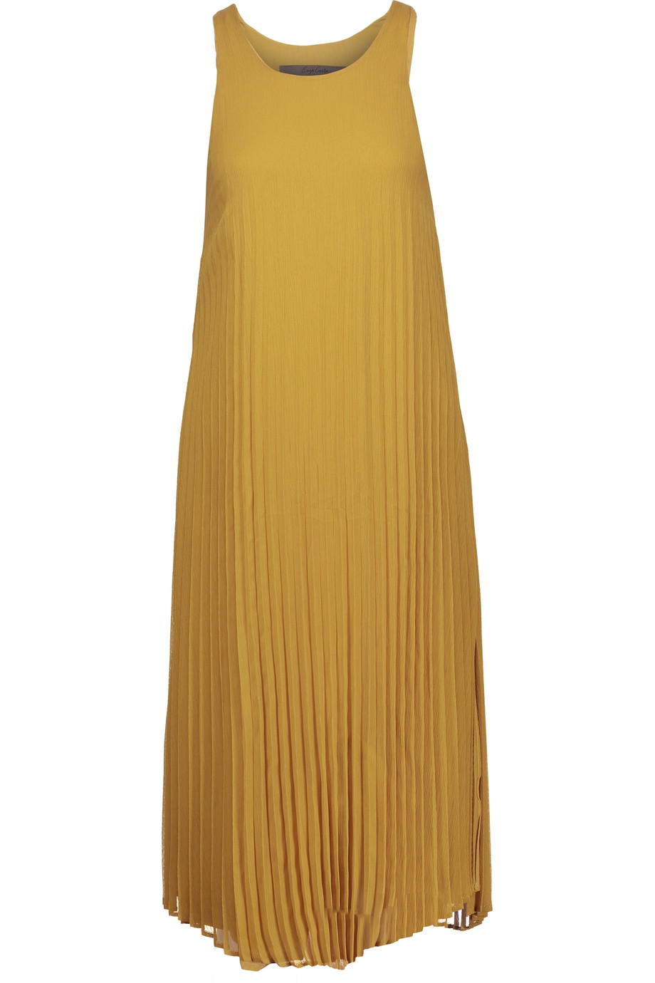 Enza Costa Pleated Chiffon Midi Dress | ModeSens