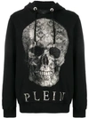 Philipp Plein Skull Print Hoodie In Black