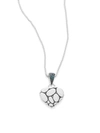 John Hardy Kali Blue Topaz & Sterling Silver Lava Heart Pendant Necklace