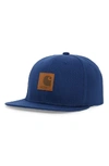 Carhartt Canvas Logo Ball Cap - Blue In Metro Blue