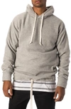 Zanerobe Rugger Oversize Polar Fleece Hoodie In Grey Marle