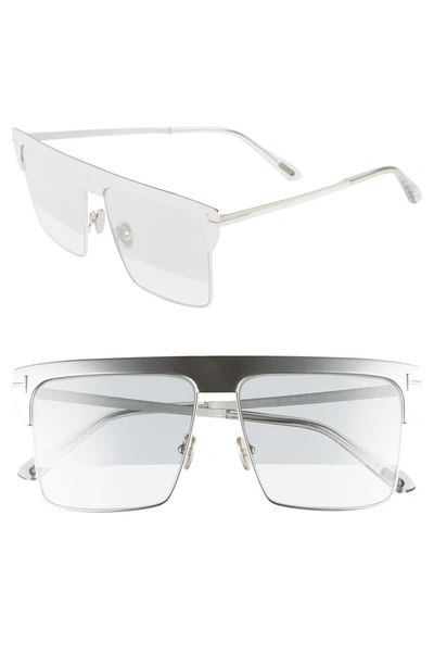 Tom Ford West Two-tone Mirrored Square Sunglasses In Gray