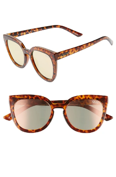 Quay Noosa 50mm Square Sunglasses In Tort / Rose Mirror