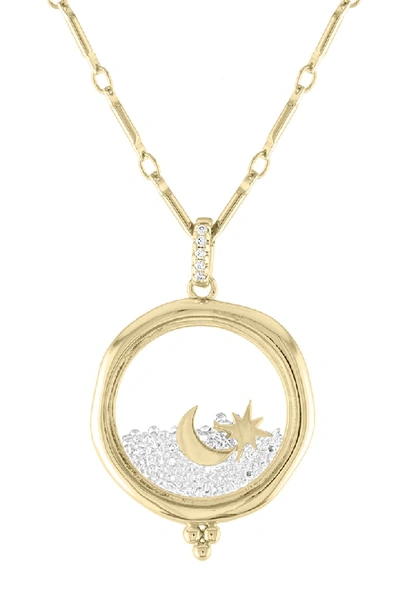 Lulu Dk X Kristina Schulman Universe Shaker Pendant Necklace In Gold