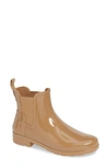 Hunter Original Refined Chelsea Waterproof Rain Boot In Tawny