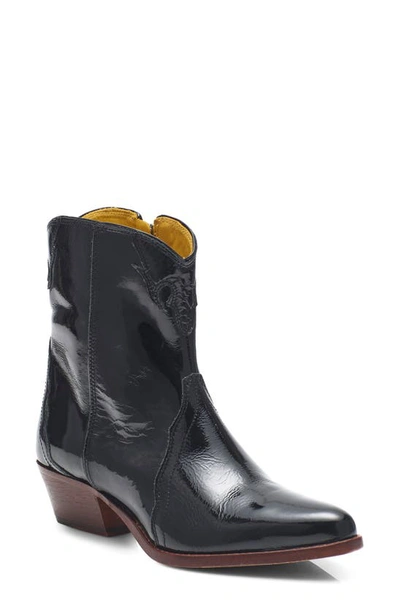 Free People New Frontier Western Boot-black In Black Leather