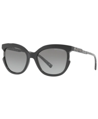 Armani Exchange Women's Sunglasses In Matte Black/grey Gradient