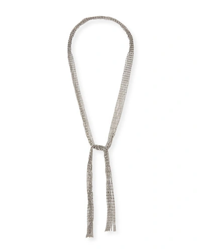Auden Leighton Gold-plated Scarf Necklace In Silver