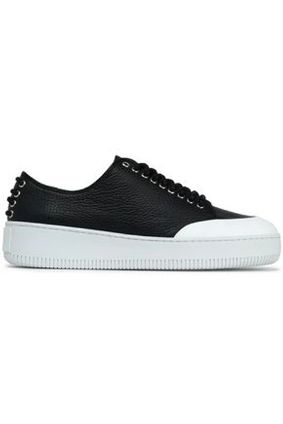 Mcq By Alexander Mcqueen Mcq Alexander Mcqueen Woman Netil Textured-leather Platform Sneakers Black